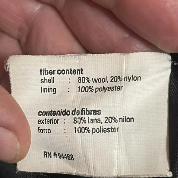 Spirit Jacket Womens Size SP Wool Coat black and white belt - Picture 4 of 8